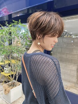 ティーヘア(t.hair) 30代小顔マッシュショート/シースルーバング/透明感ヘアカラー