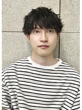 にもう ダークアッシュ ニュアンスパーマ 韓国マッシュ s5