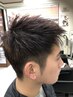 メンズカット+シャンプー+シェービング+眉毛カット ￥4,300