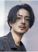 渋谷緩めシャドウパーマスパイラルパーマセンターパートウルフ