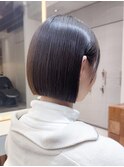 ボブショートボブ縮毛矯正ベージュグレージュ門前仲町