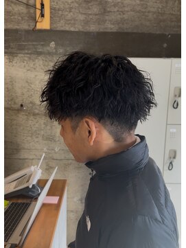 メンズギフト(men's GIFT) 刈り上げツーブロックツイストスパイラルパーマメンズマッシュ