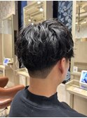 爽やかマットショート☆ビジネス刈り上げツーブロックブラック