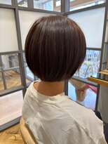 ヘア ルーナ バイ アプリーレ(hair lune by Aprire)&nbsp;大人かわいいひし形小顔丸みボブ30代40代50代