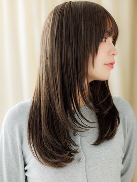 モッズヘア 越谷(mod's hair) 姫カットレイヤーロング黒髪カーキアッシュTc2越谷20代30代40代