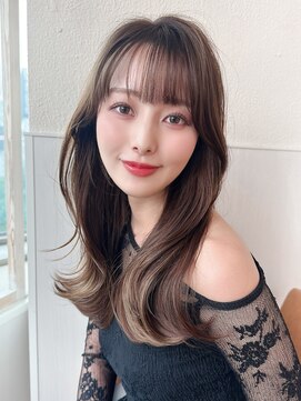 アフロート ディル(AFLOAT D'L) 2wayバングでイメチェン！顔まわりレイヤーくびれヘアが人気◎