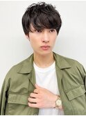 シャドウパーマ×ウルフカットで無造作色気ヘア