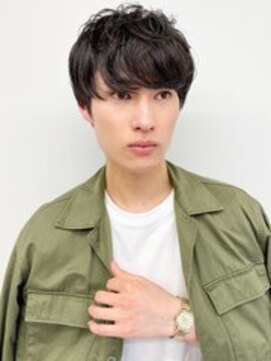 エル 渋谷(L) シャドウパーマ×ウルフカットで無造作色気ヘア