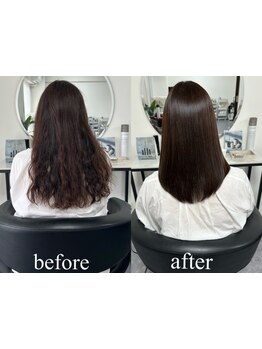 “縮毛矯正＝まっすぐ”のイメージを覆す、自然な仕上がりが大好評…♪扱いやすく自然な美髪へと導きます＊