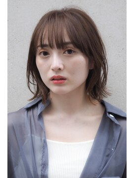 ファイン 美容室 深川店(FINE) 20代30代ミニボブココアブラウン小顔美肌ストレート丸み