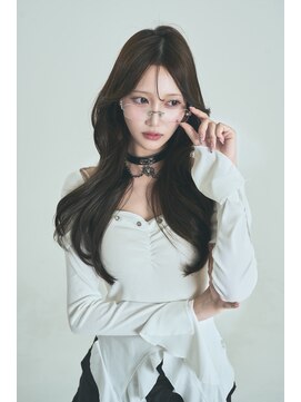 プリアバイポプルス 渋谷(pria by popls) ミディアムレイヤーハッシュカット顔周りレイヤーカット韓国ヘア