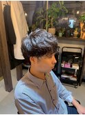 シャドウパーマ×マッシュ×刈り上げ×ビジネスヘア