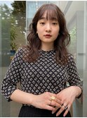 ゆるふわミディアム/パーマスタイル/シースルーバング
