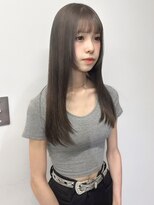 ミュラ(mulah)&nbsp;ブリーチ透明感カラーアッシュグレージュ＊レイヤーカットロング
