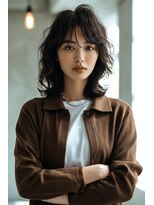 ノラ シブヤ(NORA) 小顔ミディアムパーマミディアムデジタルパーマボブパーマ前髪