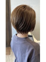 リーク(LEEK)&nbsp;オレンジみを打ち消すオリーブグレーベージュで白髪ぼかしカラー