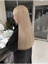 ステラ ヘア デザイン サロン(STELLA hair design salon)&nbsp;ミルクティーブロンド×ロング【浅野】