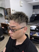 スウェル 成田店(Swell)&nbsp;フェードショートハイライト[成田駅/Men's/メンズカット/パーマ]