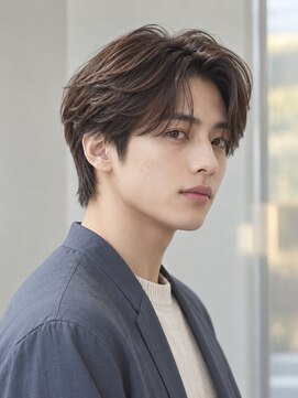 モト 船橋(moto) 韓国メンズコンマヘア立体艶感ココアブラウンミディアム船橋