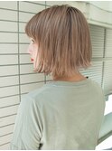 切りっぱなしボブ 似合わせカット ベージュカラー☆