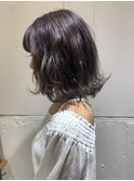 ラベンダーグレージュボブ◎20代30代40代