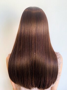 エルデ ナインズ ヘアー スタンド 川口店(elde 9's HAIR STAND) チェリーブラウン/丸顔/ミニウルフ/白髪ぼかし/髪質改善