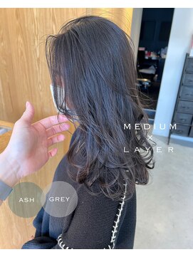 トリート 西船橋店(TREAT) 流れるレイヤー×グレージュ