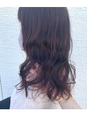 ピンクグレー×ゆるふわパーマ