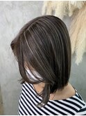 ■白髪ぼかしハイライト