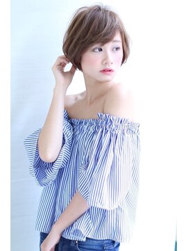 オーロ 西宮店(ORO) 大人可愛いひし形ショートボブ