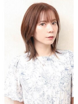 シトロン ブラン(CITRON blanc) オフィス仕様　外ハネミディアム　シースルーバング