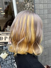 リプルヘアー ウエスト(ripple hair west) シルバー×イエロー