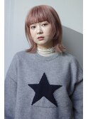 ピンクベージュ * 顔周りウルフ