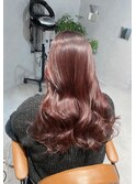 ピンクラベンダー/ブリーチなし/ピンクブラウン/艶髪