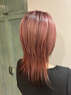 ヘアサロン ナノ(hair salon nano) レディースウルフ/ウルフカット/ピンクカラー/エンドカラー
