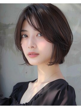 ゴカンムード(Gokan mood) ハイライトバレイヤージュダブルカラーショートカット30代40代