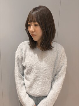 ミクマル(micmal) 20代30代ナチュラルくびれミディアムボブ結べるボブグレージュ