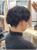 メンズカットツイストスパイラルパーマニュアンスパーマショート