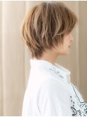 大人ハイライトくせ毛風ひし形フェザーショート308W浦和10代20代