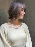 南堀江 ラベンダーグレージュ レイヤーボブ