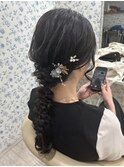 編み下ろし／結婚式お呼ばれヘア/参列ヘア/二次会ヘア