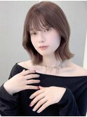 髪質改善縮毛矯正レイヤーカット顔周り前髪韓国ミニウルフ/大宮