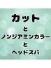 カット＋ノンジアミンカラー＋ご褒美スパ30分　￥15,550