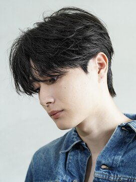 バイフィフス 原宿/表参道(by fifth) 原宿ニュアンスパーマラウンドマッシュシースルーメンズ刈り上げ