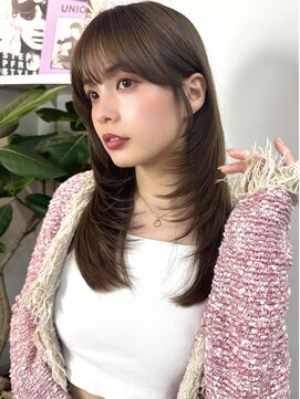 イヴォーク トーキョー(EVOKE TOKYO) 髪質改善ミディアムレイヤー艶髪カラー顔まわりレイヤー