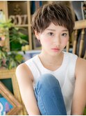 大人かわいいオン眉くせ毛風ショートウルフg川口20代30代40代