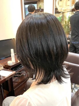 キャラ 池袋本店(CHARA) ウルフカット×ナチュラルブラウンカラー【池袋/ウルフ/大村】