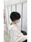 20代30代大人可愛い★小顔ショートカット前下がりウルフカット