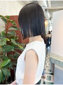 切りっぱなしボブ×髪質改善カラー