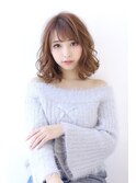 ことりベージュローライト大人かわいい小顔スリークボブ大人ボブ